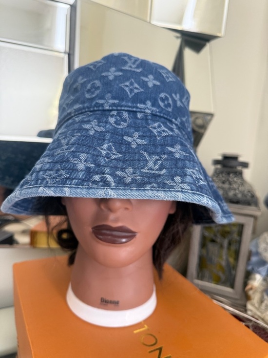 Louis Vuitton Denim Monogram Bucket Hat in Indigo main image 5